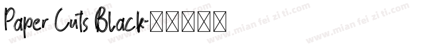 Paper Cuts Black字体转换